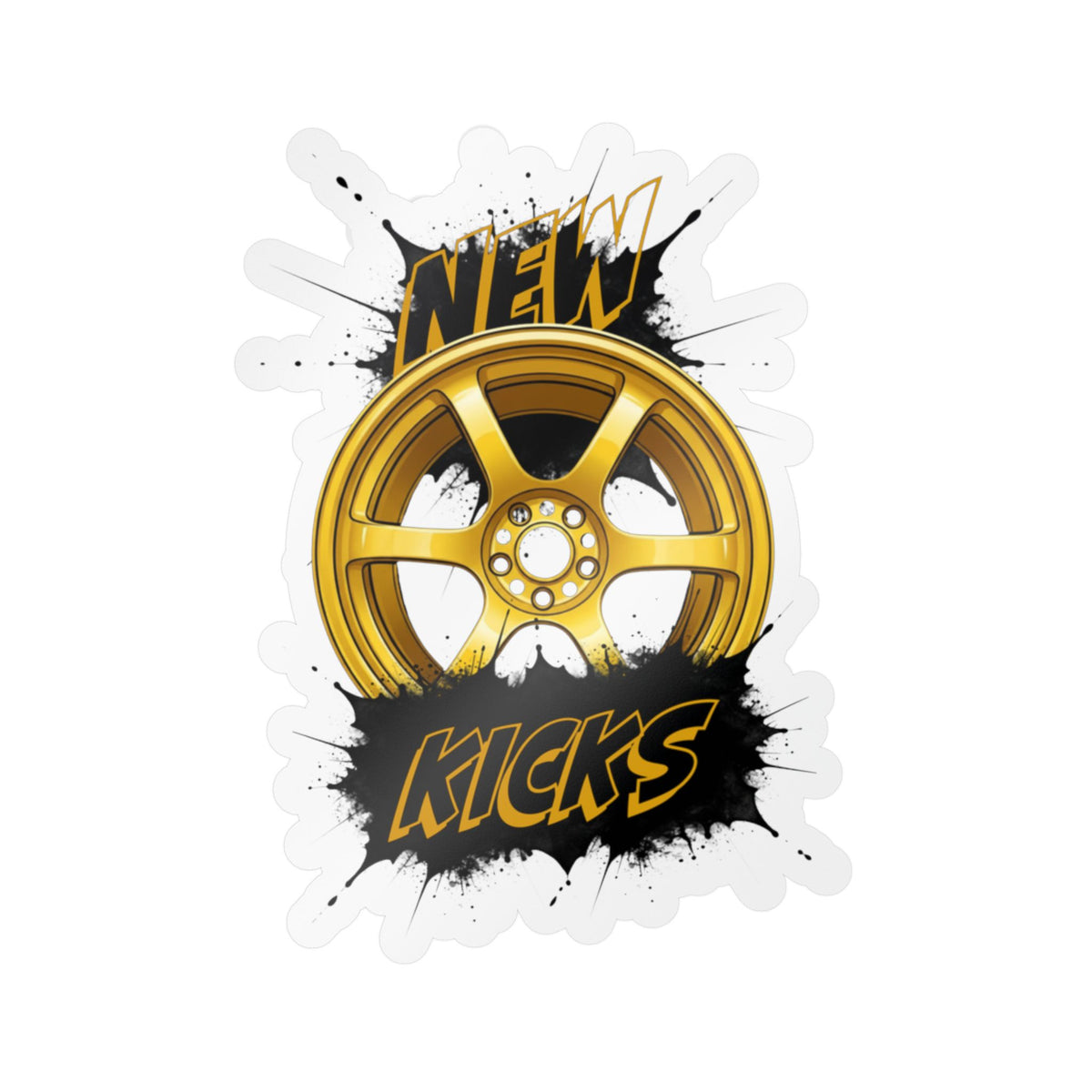 New Kicks Wheel Sticker —  Kiss-Cut Vinyl Decal