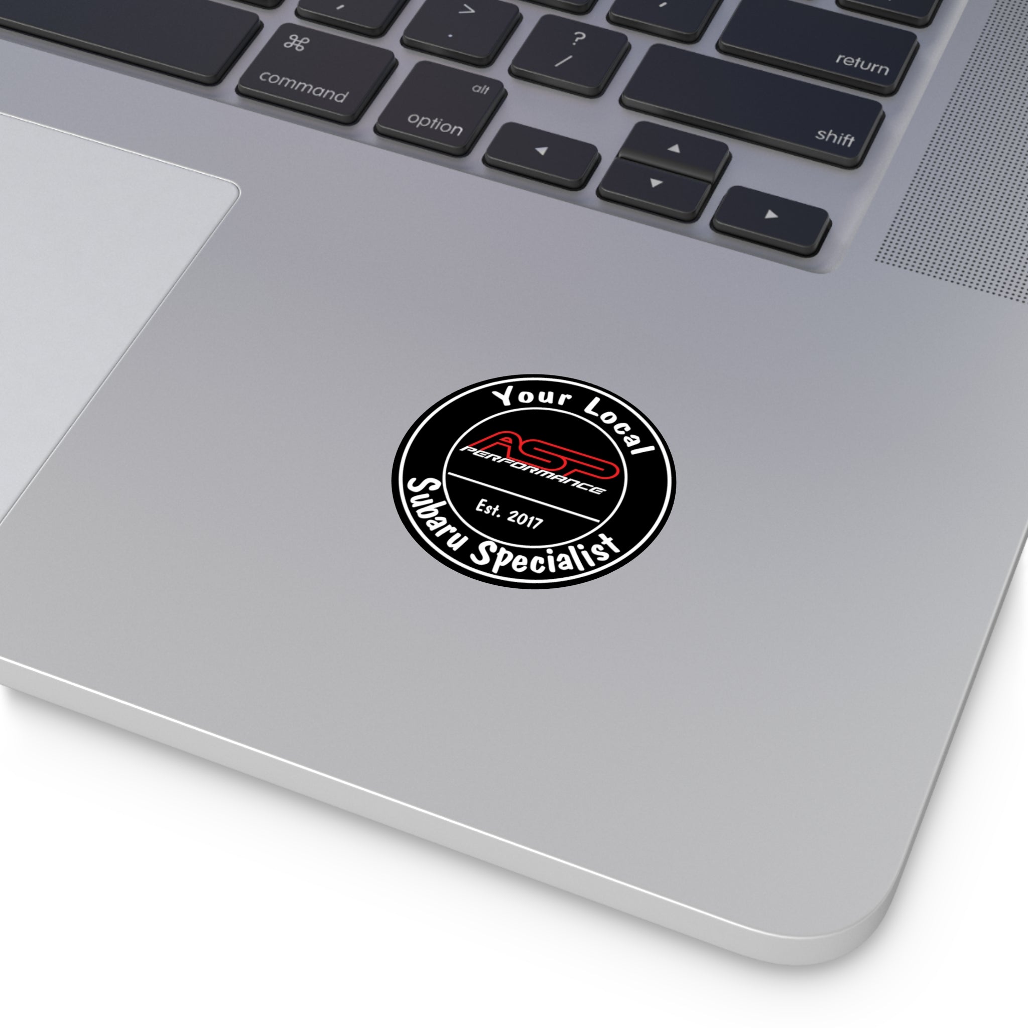 Round 'Your Local Subaru Specialist' Vinyl Sticker — ASP Performance Logo (Est. 2017)
